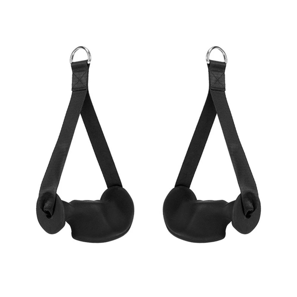 1 Pair Ergonomic Fitness Pull Rope Fits The Palm Rubber Grip Gantry Pull Rope Anti-Slippery Stable Gym Equipment Pull Rope Gym