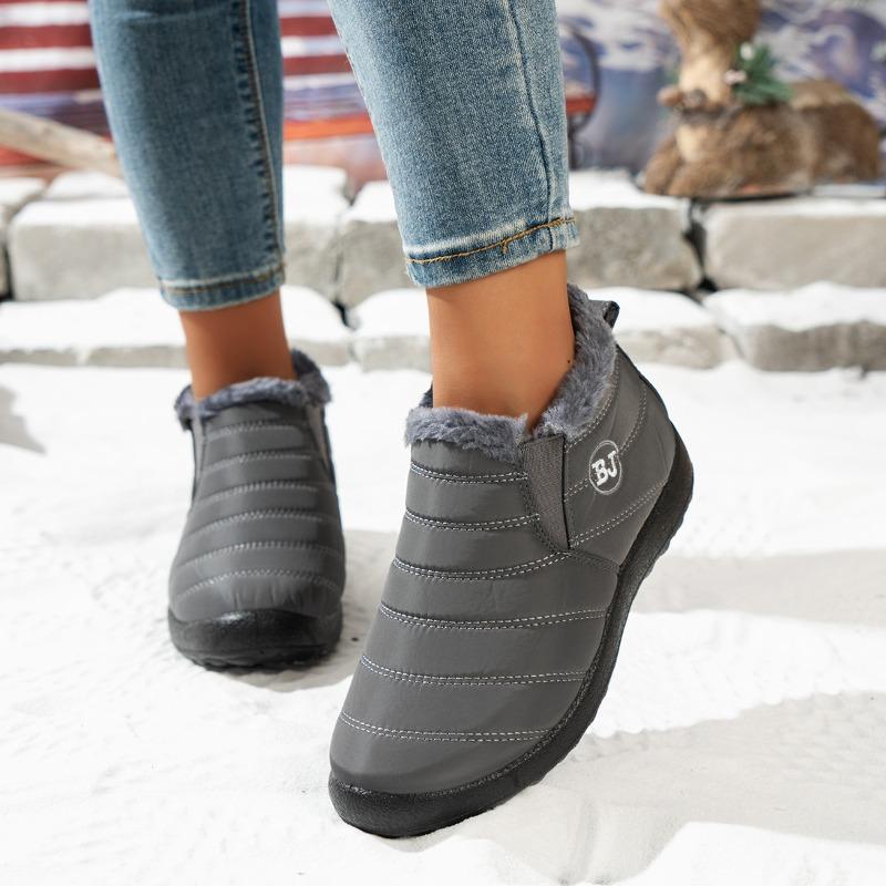 Low-top snow boots waterproof and non-slip thickened warm BJ cotton shoes women's outdoor sports snow boots