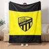 Al-Ittihad Club Logo Print Flannel Blanket High Quality Warm Comfortable Cover for All Seasons Perfect for Gifts Home Decor