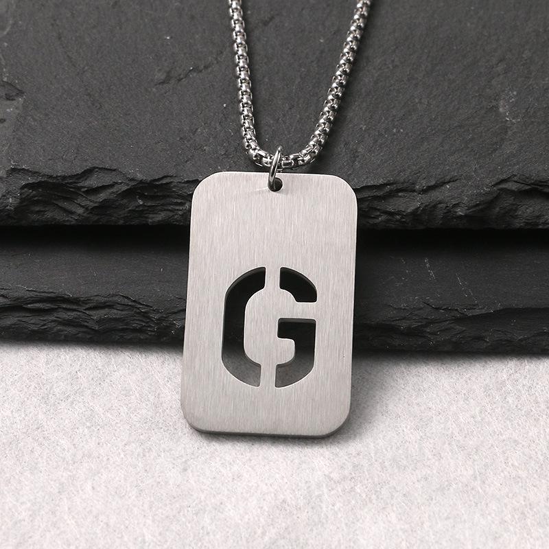 Personalized 2024 Stainless Steel Dog Tag Necklace: Hip Hop Style Long Chain for Couples