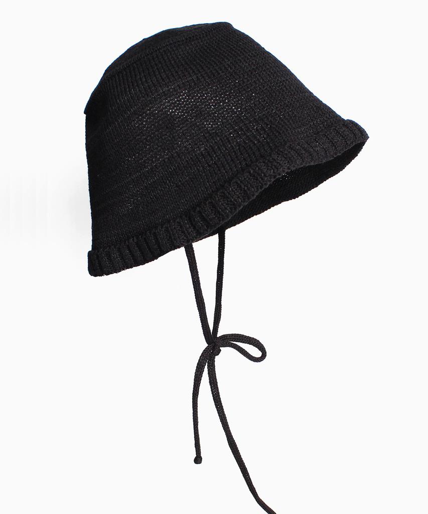 Lakoha Black Knit Lovely Bucket Hat