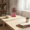 Portable Rechargeable Desktop Fan Mini Retro Cream Fan Portable Mini Electric Fan  Desk Use