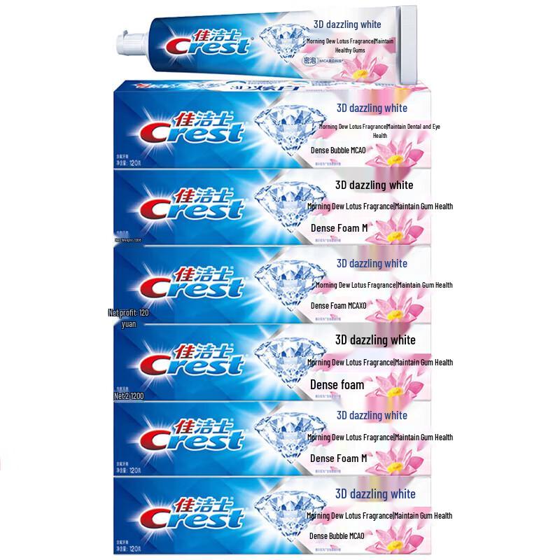 Зубная паста Crest 3D White, аромат «Утренний Лотос» (6 упаковок)