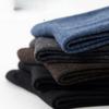 Autumn and Winter Warm Wool Socks for Men, Solid Color Business Style Boneless Mid-calf Socks, Sweat-absorbent and Breathable, Black