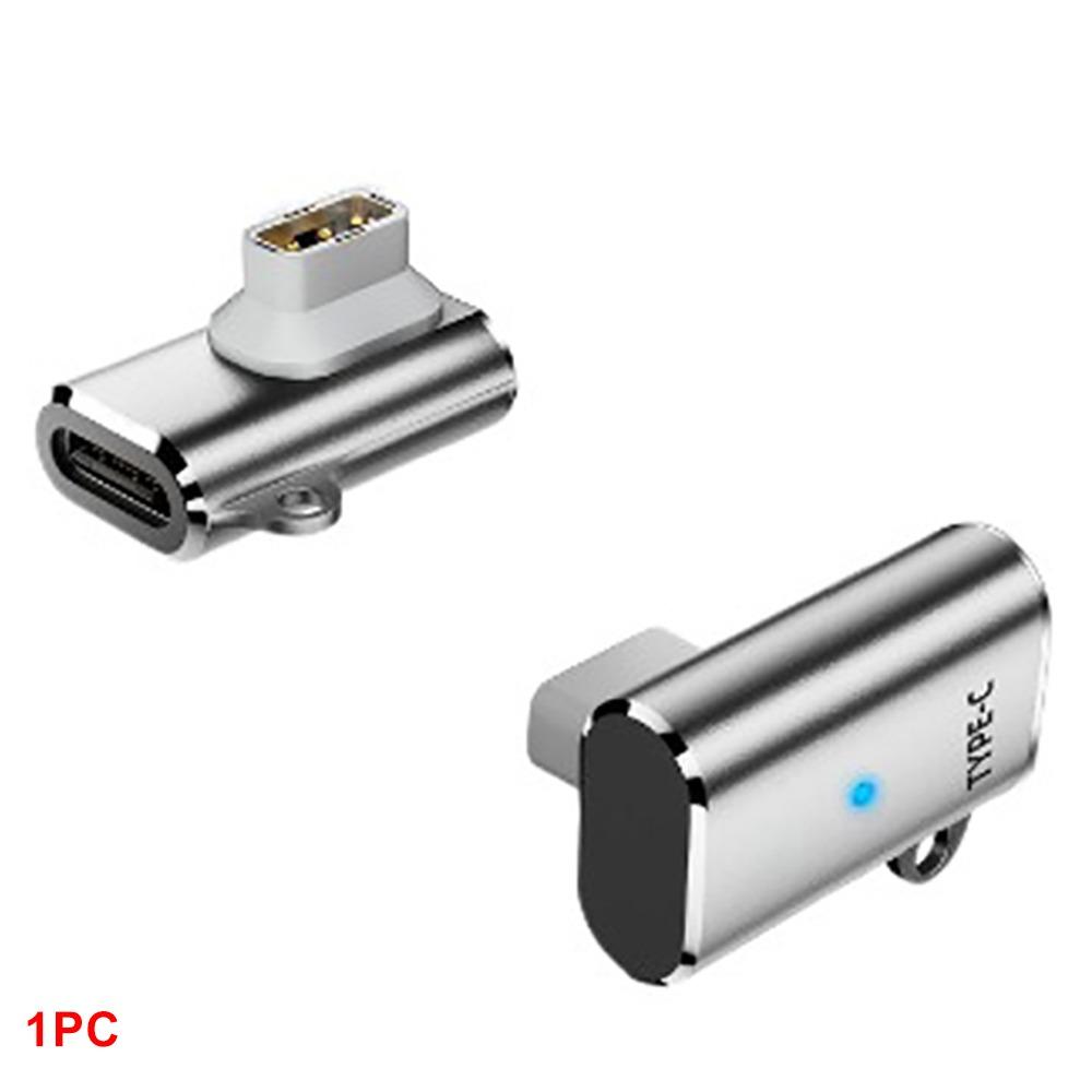 

Type-C Female to 3 Pin Magnetic Charging Adapter for COROS PACE Pro Sport Watch Silver-Middle Bend