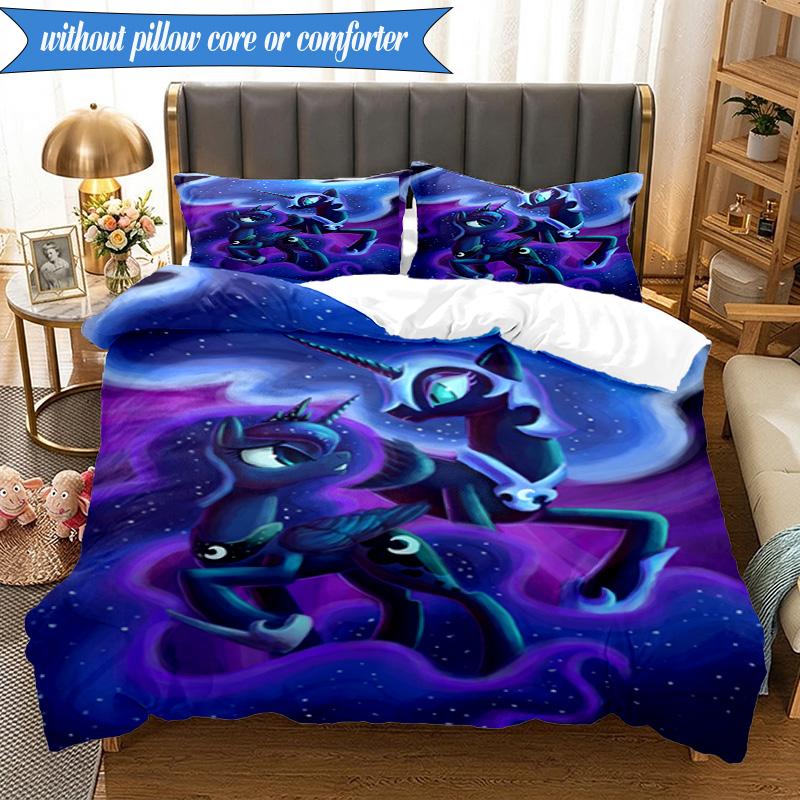 Colorful Unicorn 3pcs K-pop Music Group Bedding set,Ideal for Bedroom, Dormitory,Including Duvet Cover And 2pcs Pillowcases,Fan Gifts