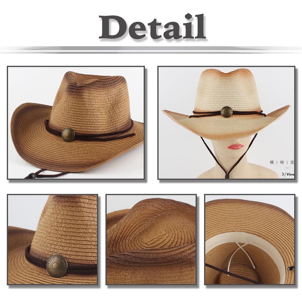 White Fang CZ193 Western Cowboy Stylish and Cool Men's (Khaki) Hat, Fedora,