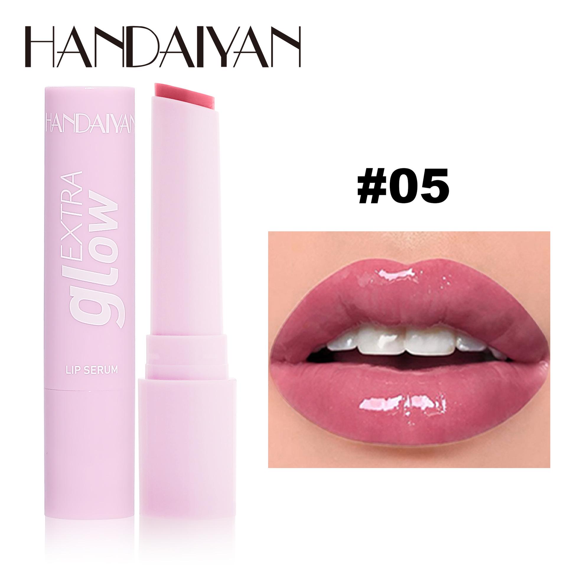 

HANDAIYAN Увлажняющий твердый блеск для губ Water Light Mirror Lip Gloss Красная увлажняющая помада 05
