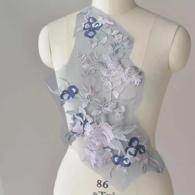 Accesorios de Encaje de Color, Vestido Con Encaje Bordado de Escenario Aplique Joyería Hecha a Mano Diy Tela para Ropa Tela