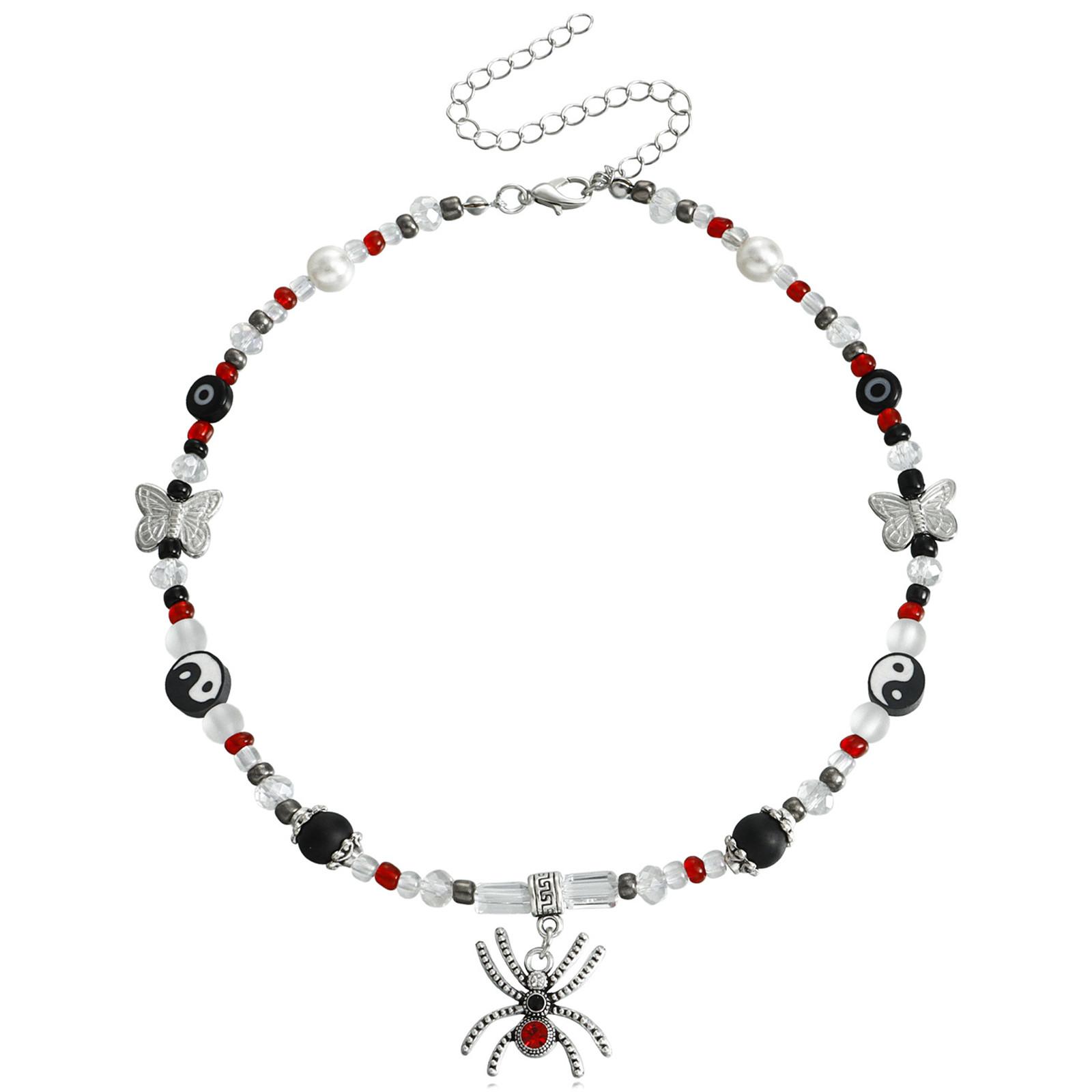 

Diamonds Spiders Temperament Necklace Trend Light Luxury Women Men Sweater Chain Female Hip-hop Non-fading Jewelry 1