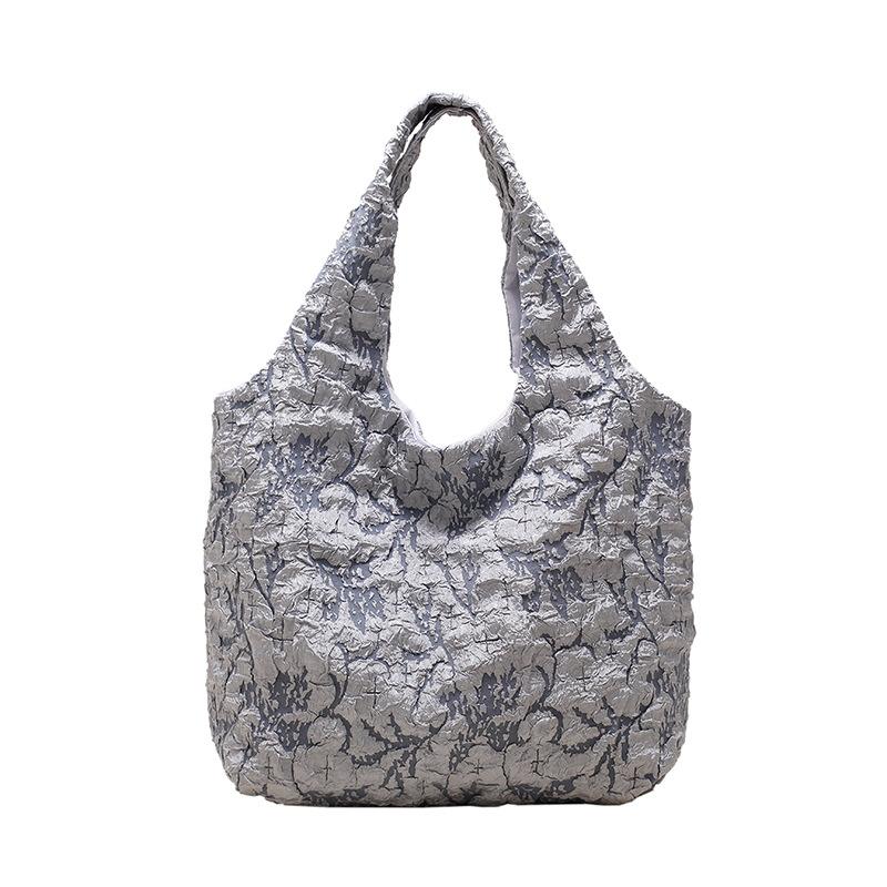 

New fashionable and versatile single shoulder women s bag pattern handheld underarm bag simple retro style texture large capacity tote bag