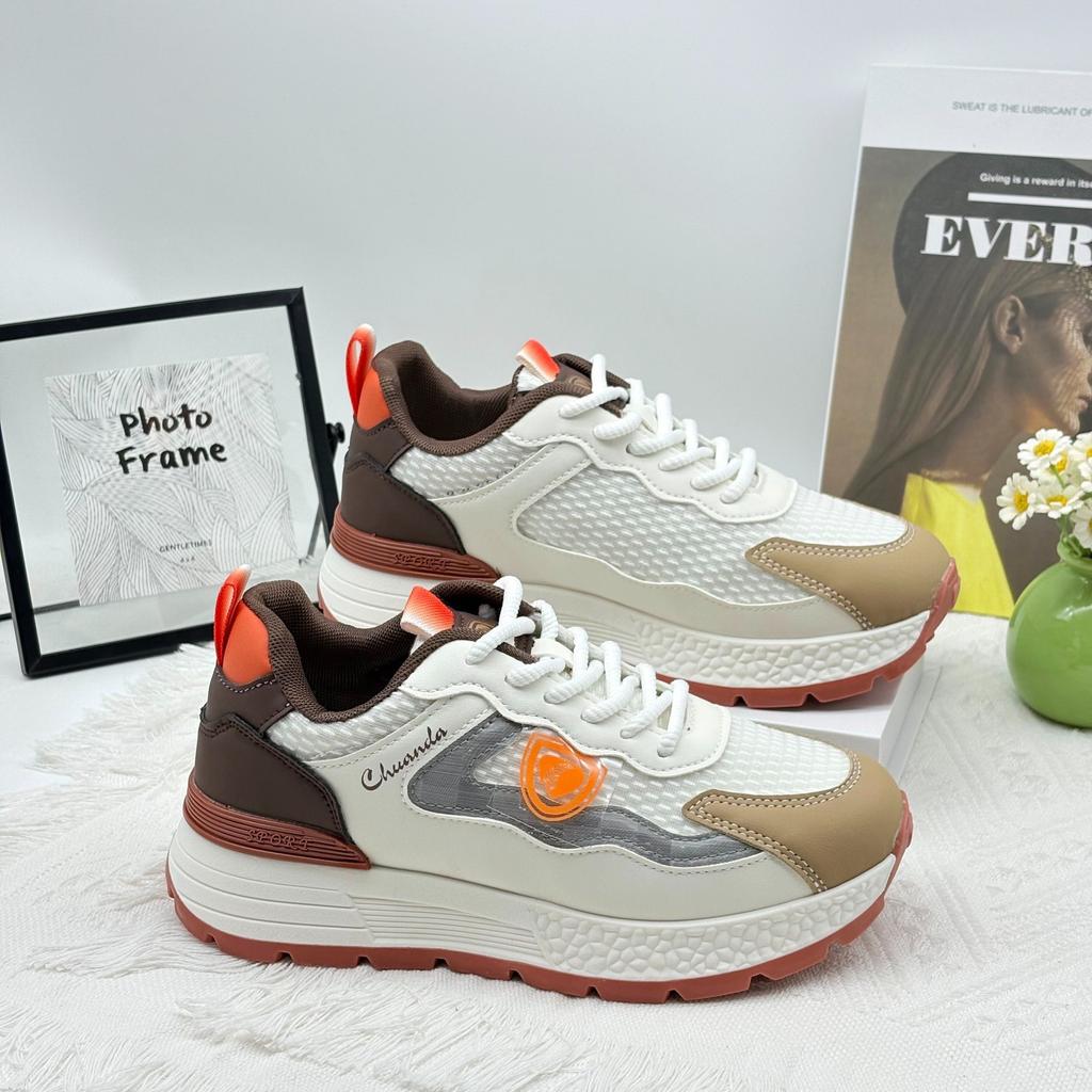 Popular Forrest Gump Shoes Women's 2025 Summer New Thin Breathable Thick-soled Mesh Sneakers Soft-soled Heightening Dad Shoes
