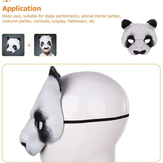 Halloween Animal Masks Masquerade Panda Halloween Cosplay Masks Carnival Party Masks Panda Masks Costume