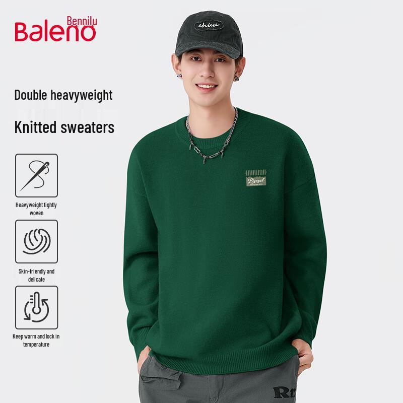 Baleno Men's Heavy Knit Round Neck Sweater