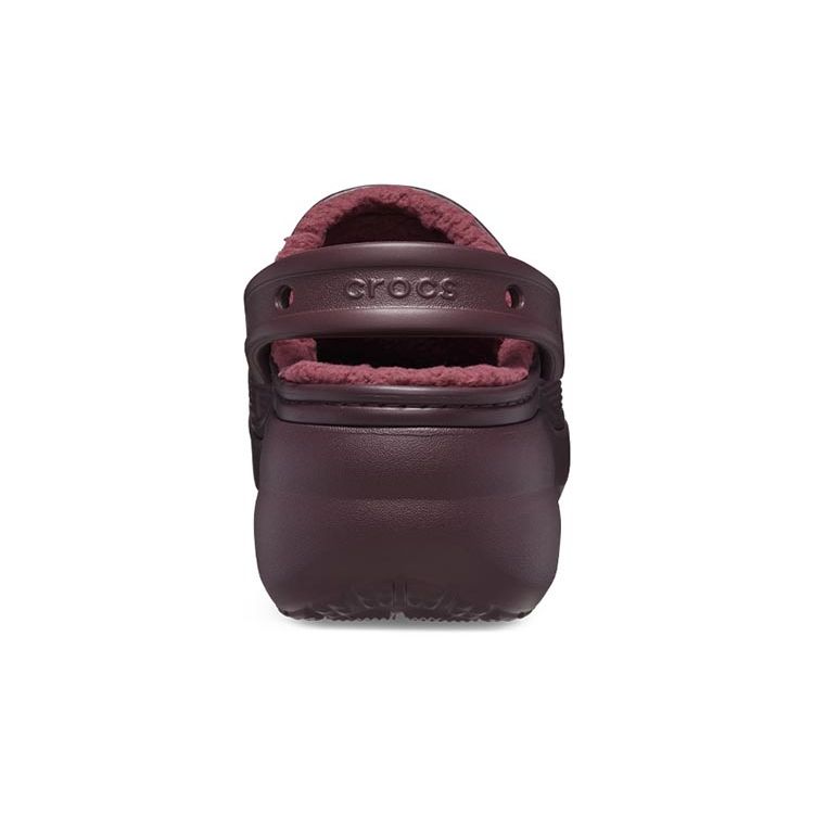 Crocs EVA Klassische Wolke Warme Baumwoll-Clogs Damenschuhe Tief-Kirsche 207938-6WD
