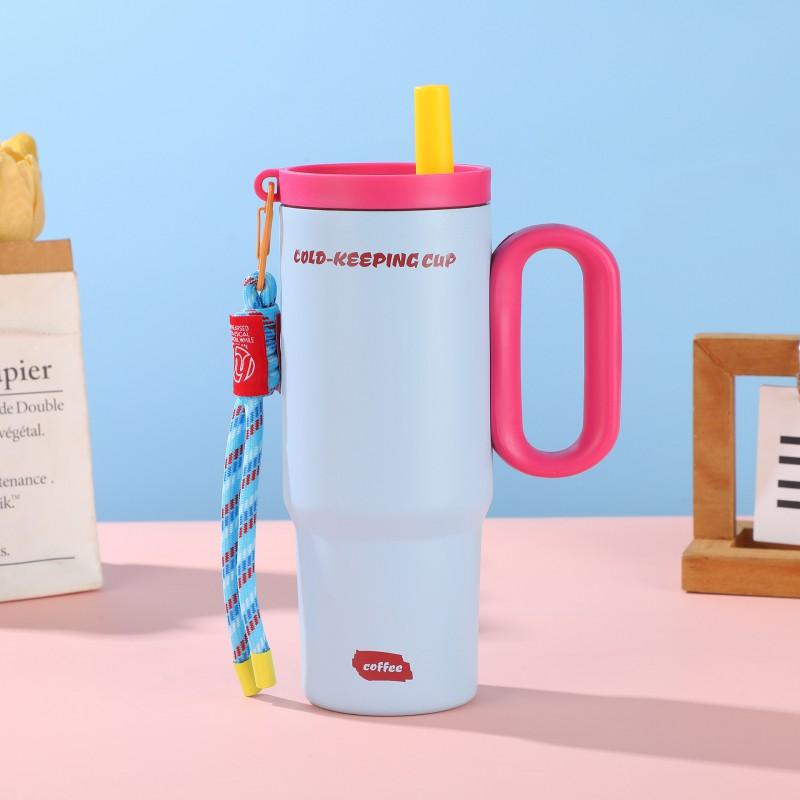 316 Stainless Steel Insulated Travel Mug With Handle 710ml Large Capacity Car Cup Office Outdoor Home Use