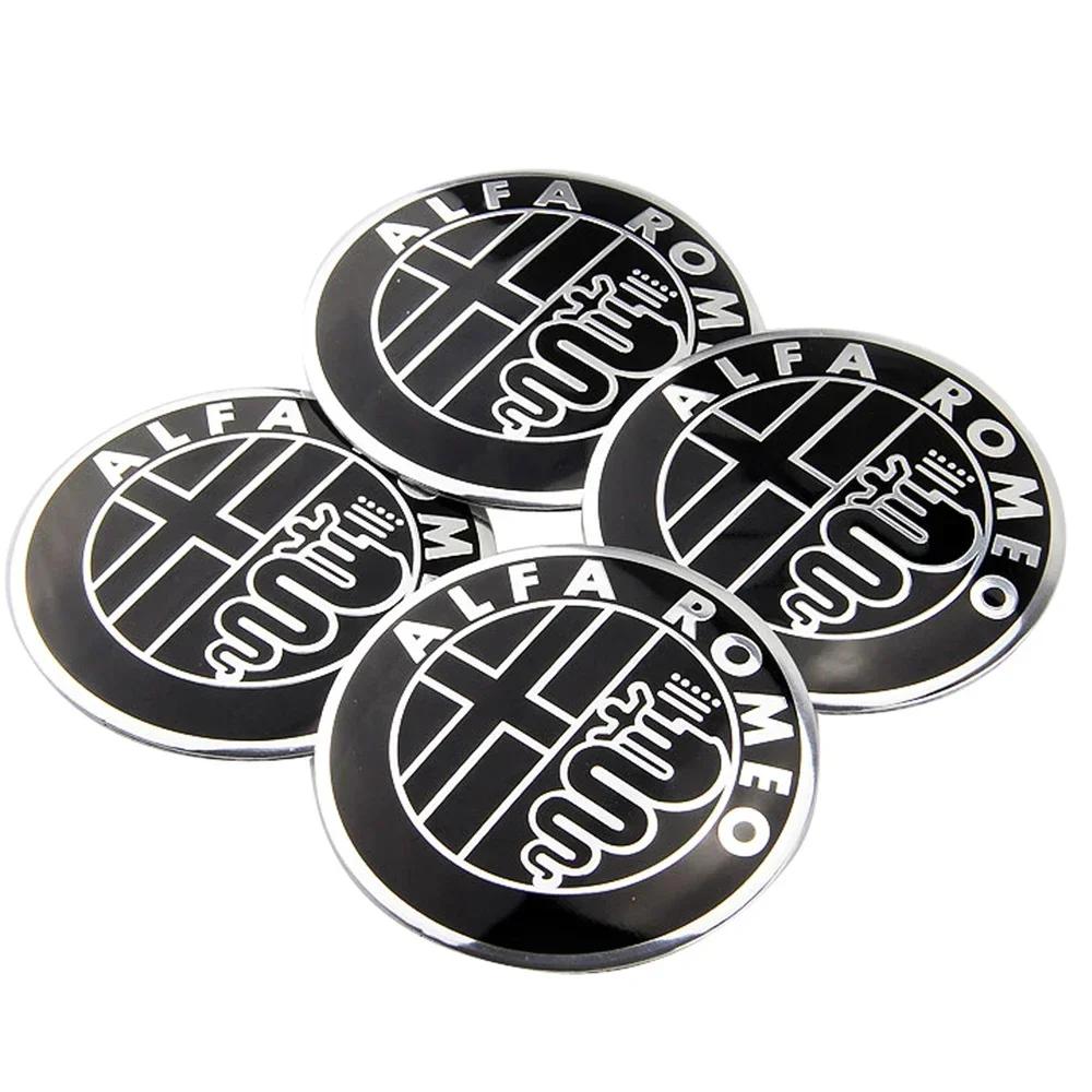 

56mm Car Styling Tire Hubcap Sticker Wheel Rim Badge for Alfa Romeo Mito Giulia Giulietta 147 155 156 159 Stelvio 4C Accessories