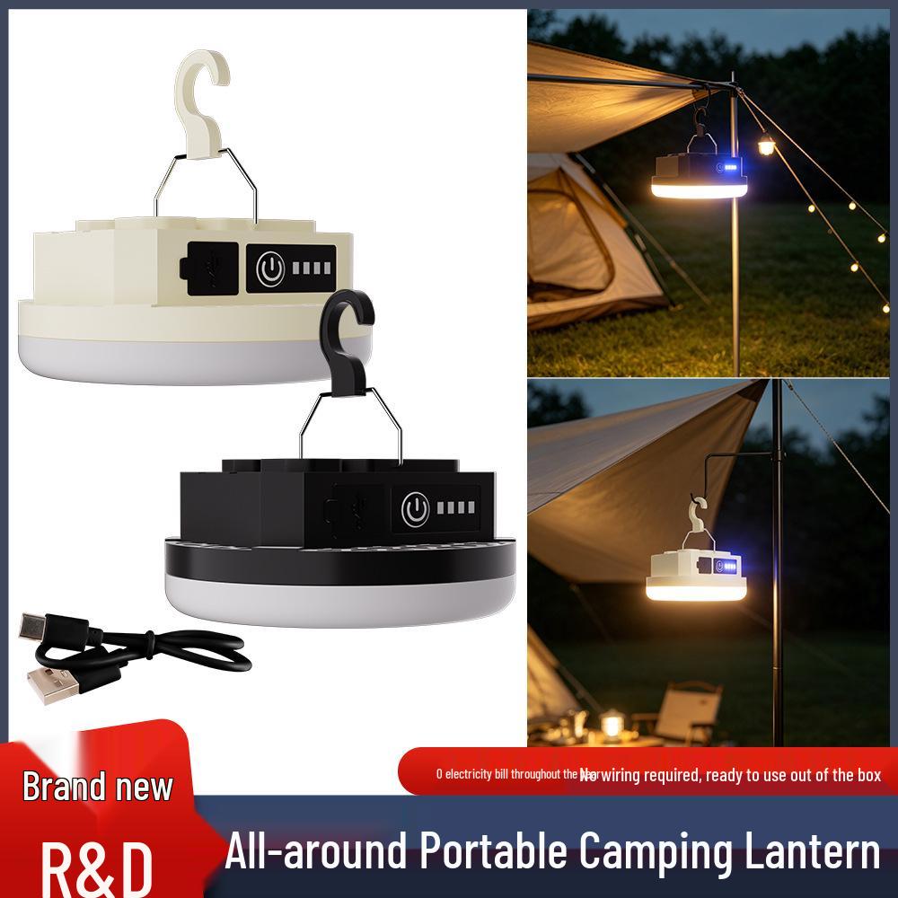 Solar Rechargeable LED Camping Lantern - Ultra-Long Battery Life & Mini Design for Tent Hanging