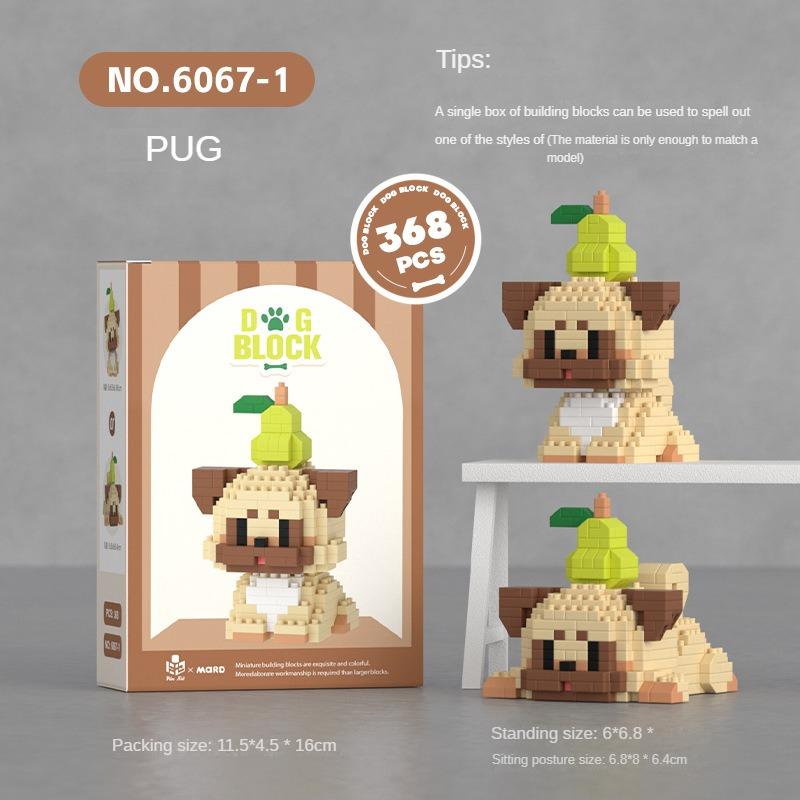 Assembly Dog Mini Blocks Toys Animal Corgi Pug Poodle Diamond Bricks Schnauzer Fun Gifts Girls Christmas Present Pet Shop