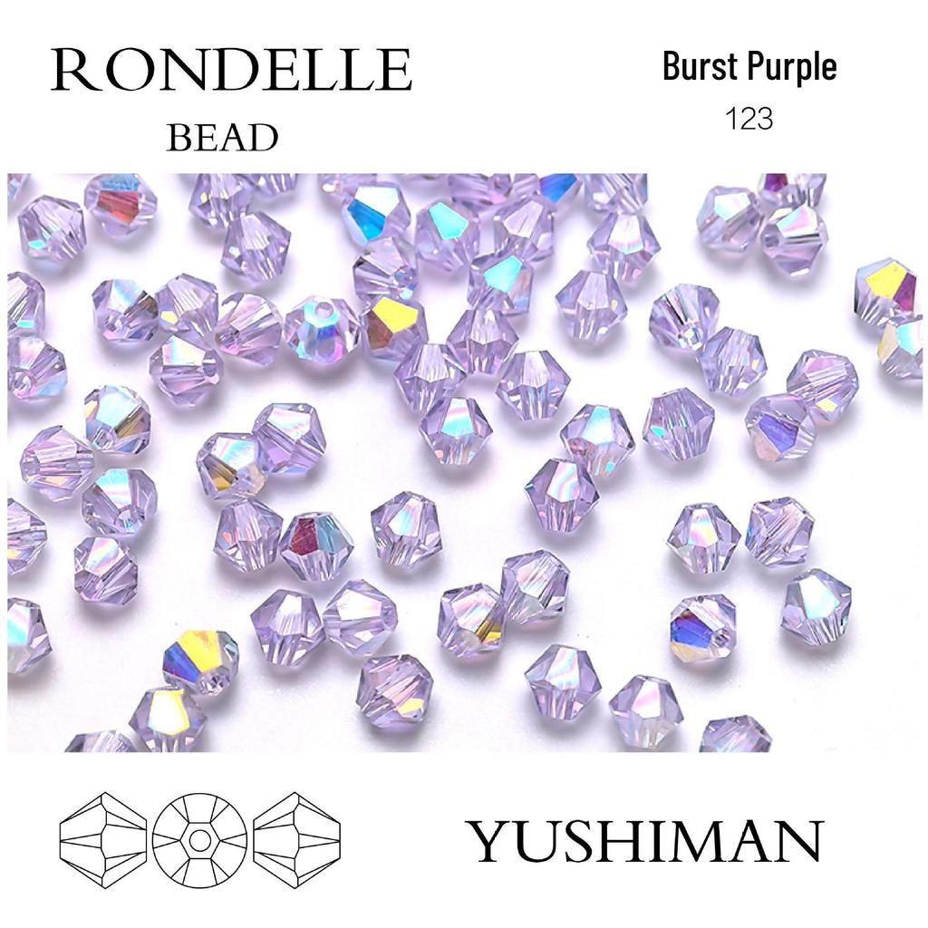 4mm Rhombus Beads - 200 Czech Quality Double Crimp Top Beads for DIY, Shuttle Weaving, and Embroidery
