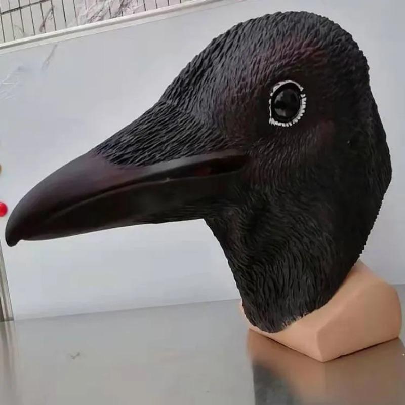 Black Raven Mask Beak Headpiece Scary Animal Mask for Costume Play Easter 1PCS