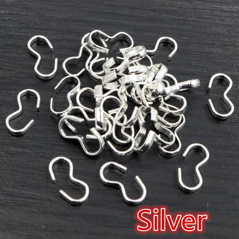 8*4 13*6.5mm 100pcs/lot 6 Colors Pendant Necklace Buckle Clasp Connectors Bangle Bracelet For Cameo Jewelry Accessories for DIY
