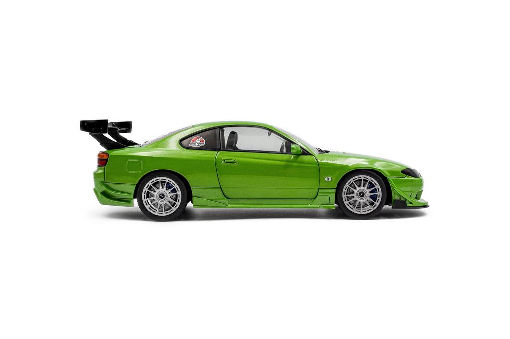 Solido 1/18 Scale Nissan Silvia S15 SPEC-R Aero 1999 Green SOLIDO Silvia Diecast Car [Parallel Import]