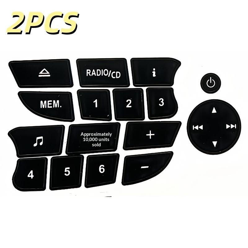 2 Sheets Central Control Dashboard Button Stickers Car Button Ac Label For Repairing Air Conditioning Control Buttons