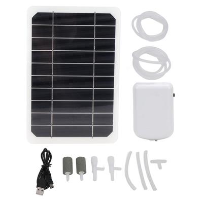Solar Pond Aerator 2000mah Rechargeable Low Noise Water Resistant Solar Pond Oxygenator for
