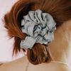 Mellotory Shirring Satin Scrunchie (sky Blue)