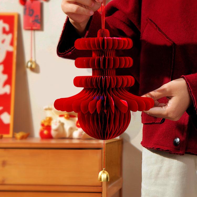 2025 Year of the Snake Spring Festival 3D Lantern Pendant & Honeycomb Ball Decorations