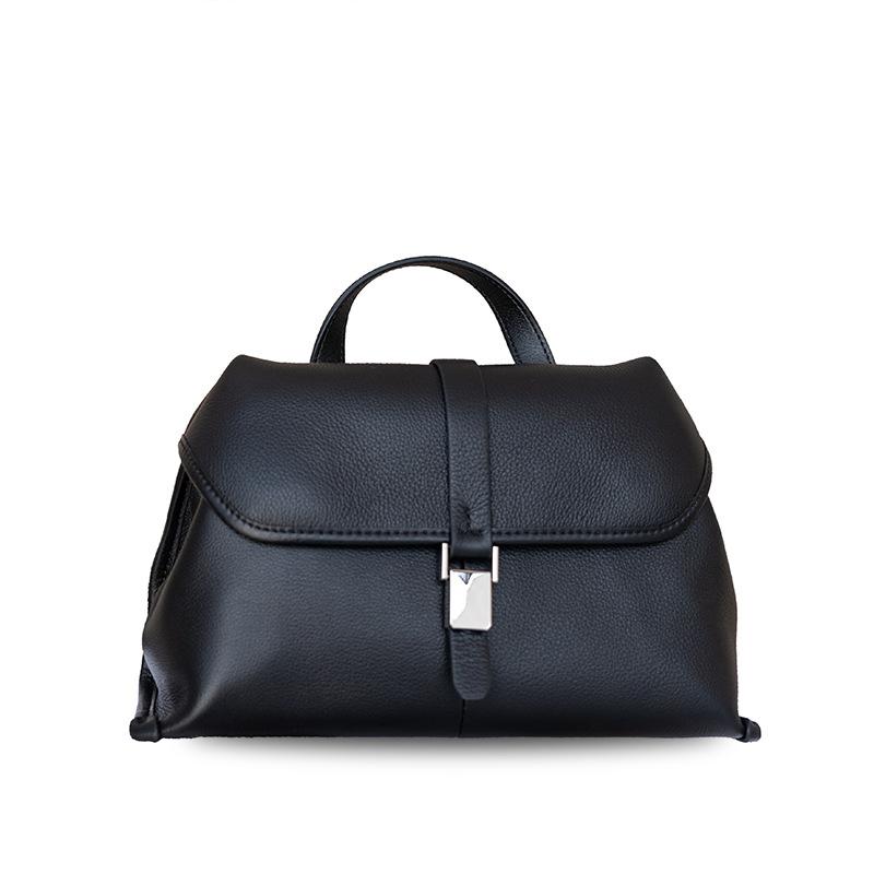 Cowhide Bag Juren Leather Bag Large Capacity New Commuter Handbag Women's Niche Versatile Shoulder Bag