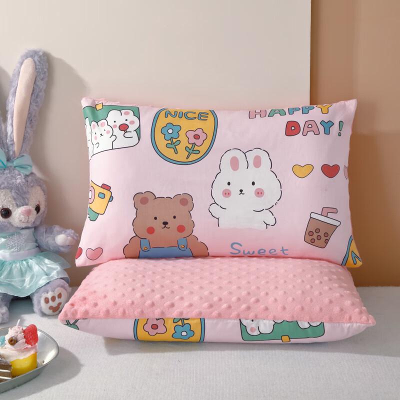 

OLOMM Strawberry Rabbit Kids Pillow Set