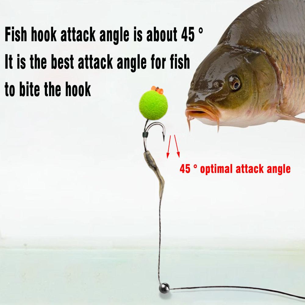 MNFT 9Set Anti Winding Coated Line Carp Rig Fishing Hook Hand Tied Terminal Tackle Made Hair Combi Rig Hook Ready