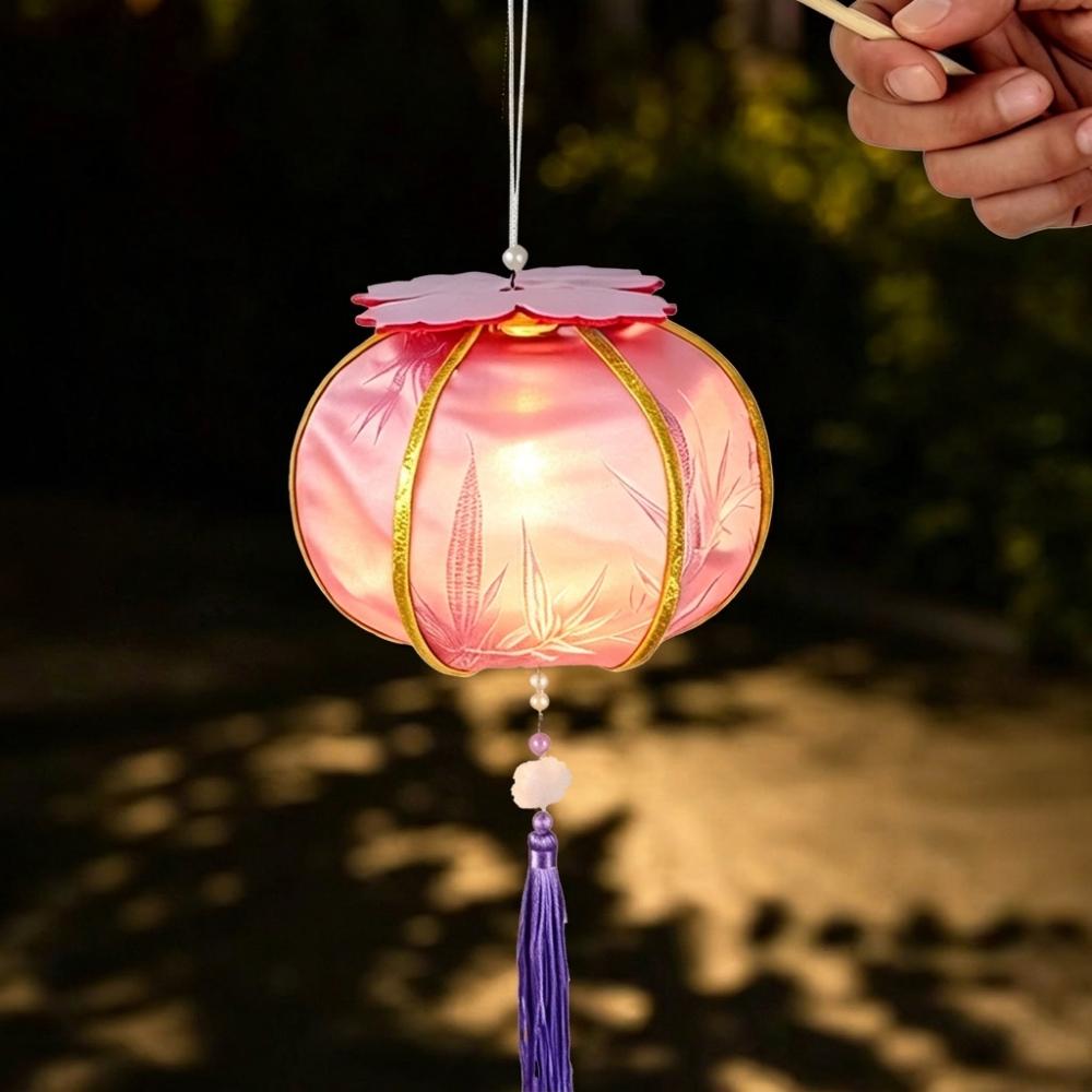 with Tassel Chinese Persimmon Light Traditional Portable Glowing Lamp  Mid Autumn