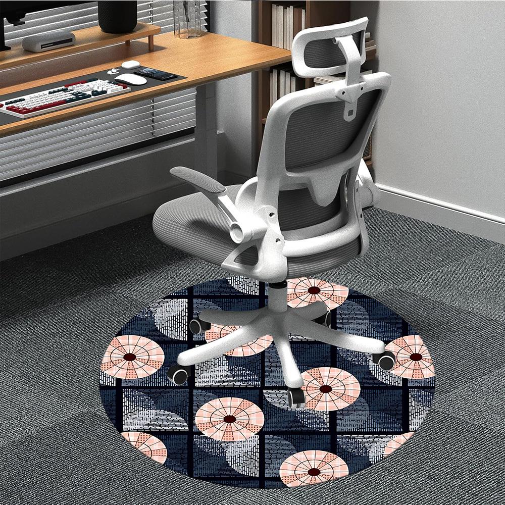 

1pc Circle Pattern Chair Carpet for Office, Perfect for Office, Holiday Party Decoration Choice yy260314002 80cm by 80cm