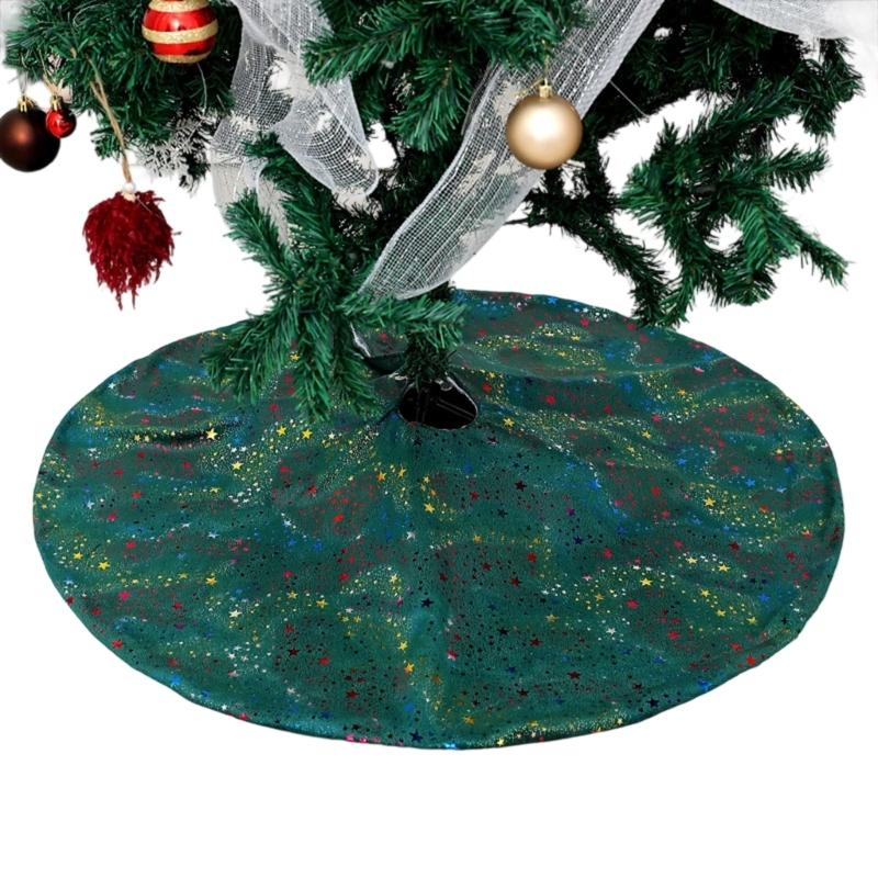 Shimmering Sequins Skirt for Christmas Tree Elegant Holiday Tree Accessories Festival Decoration for Party Celebration