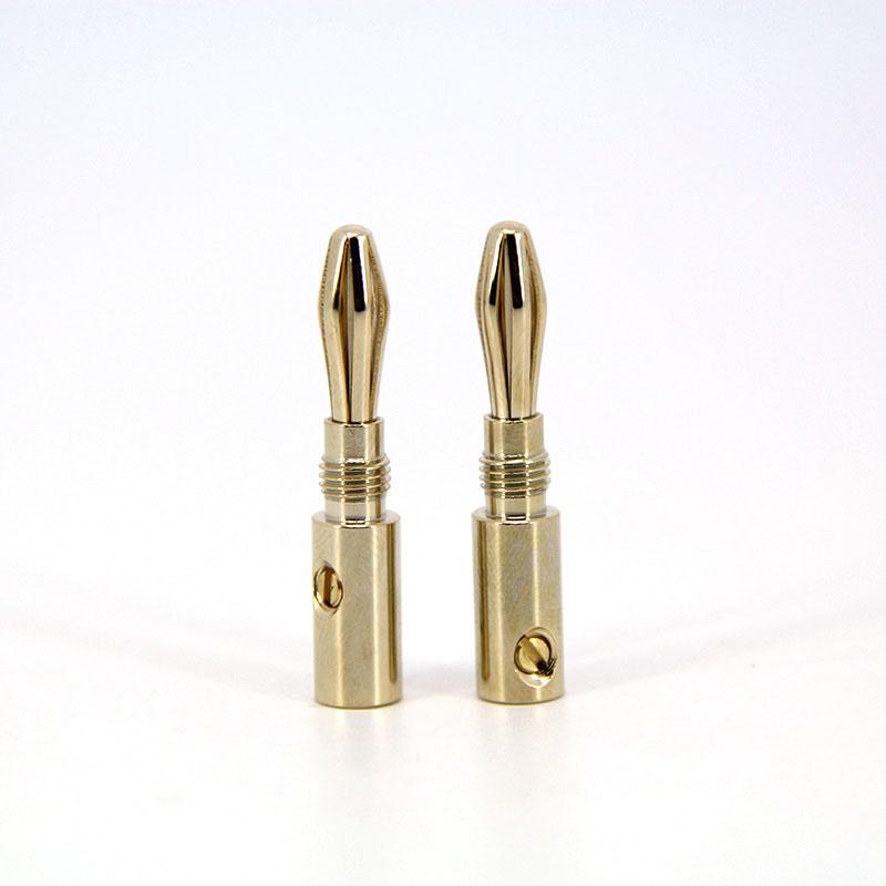 Hochwertige Audio Lautsprecher Schraube 4mm Banane Vergoldet Kupfer Stecker Verbinder Buchse Lautsprecher Verstärker Kabel Stecker Stapelbar