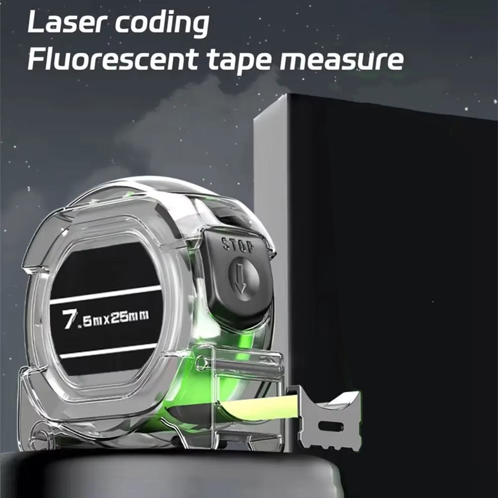 3/5/7.5/10M Self-Locking Tape Measure Fluorescent Tape Measure High Precision Thickened Wear-resistant Drop-proof Tape Measure
