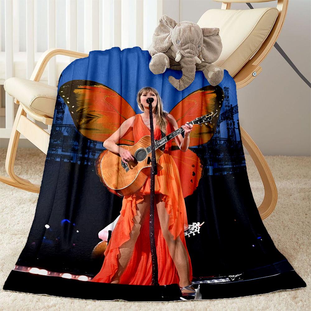 Taylor Swift's Glittery Performance Blanket Warmthful Decor Great for Bed Livingroom Picnics for All Seasons Stylish Decor