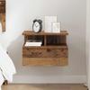 Floating Nightstand Reclaimed Wood 40 X 31 X 28 Cm Engineered Wood