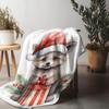 Tuniu Cute Puppy Christmas Blanket for Kids Boys Girls Sofa Bed Room Decorative Throw Blanket Gift Idea