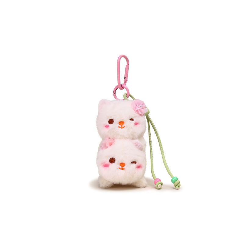 Sakura Cat Season Bear Rabbit Plush Animal Keychain Pendant Decoration Gift