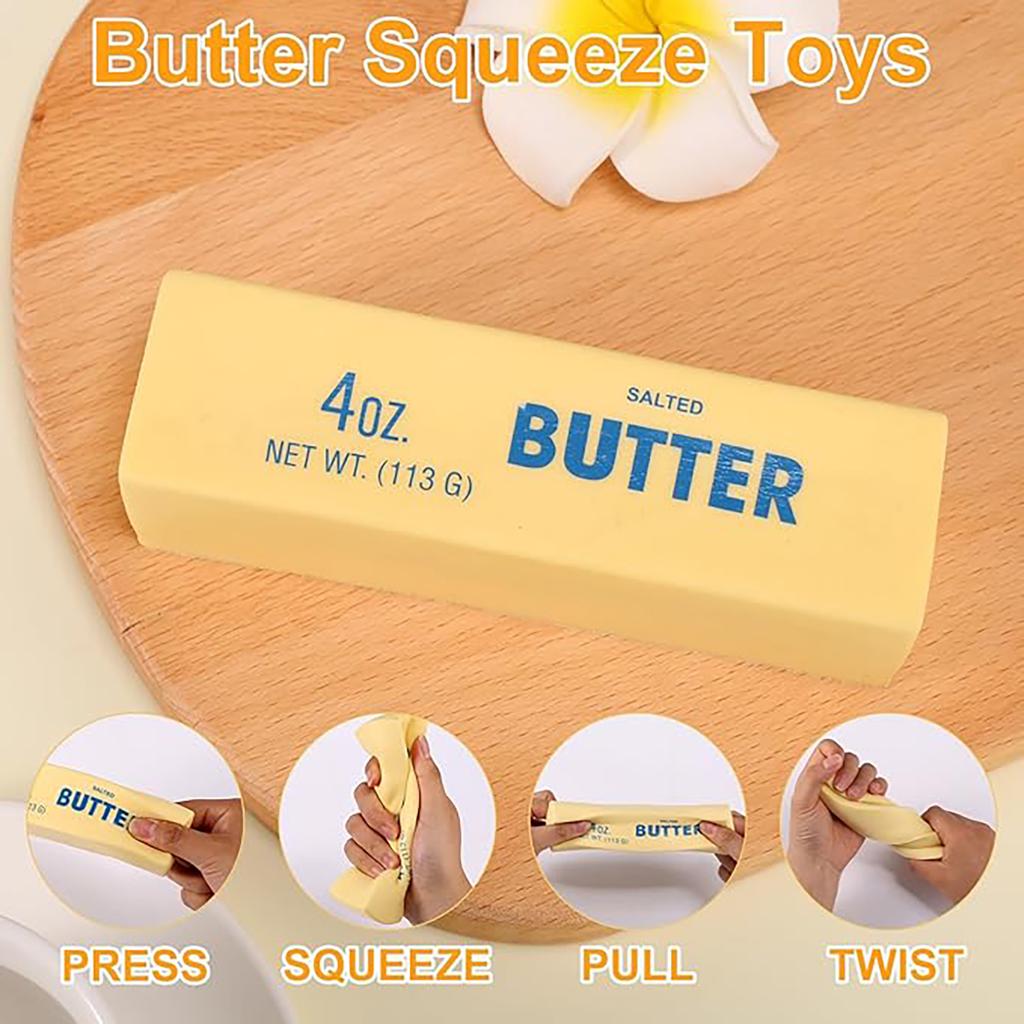 Butter Stick Pinching Slow Rebound Toy, Office Stress Reliever