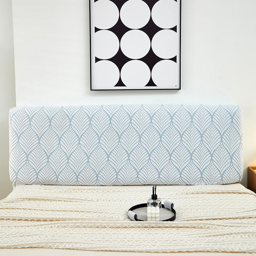 1 Pc Headboard Cover Elastic Jacquard Bedside Cover For Bed In Bedroom Easy To Clean Headboard Cover A Pattern Of Latteart