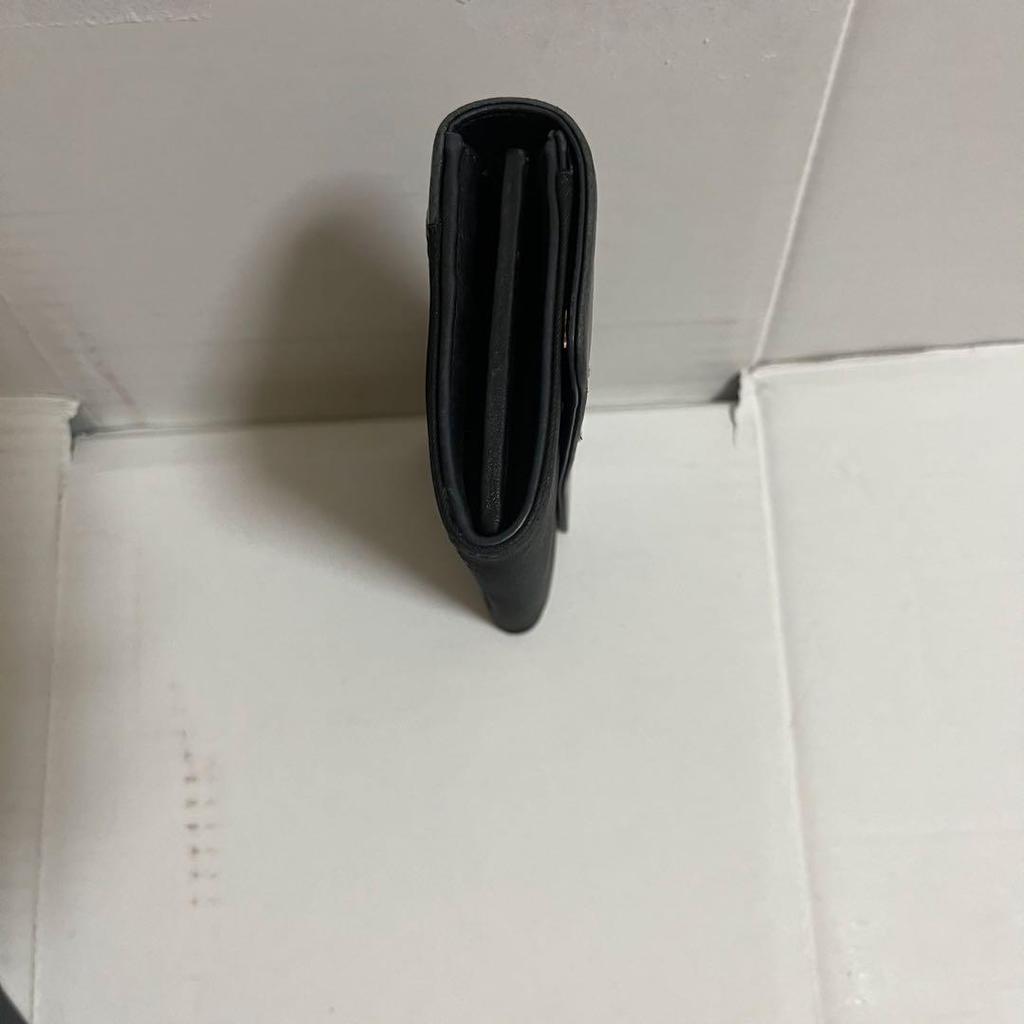 Used PRADA Bi-fold long wallet Black 1M1037 With guarantee card and box