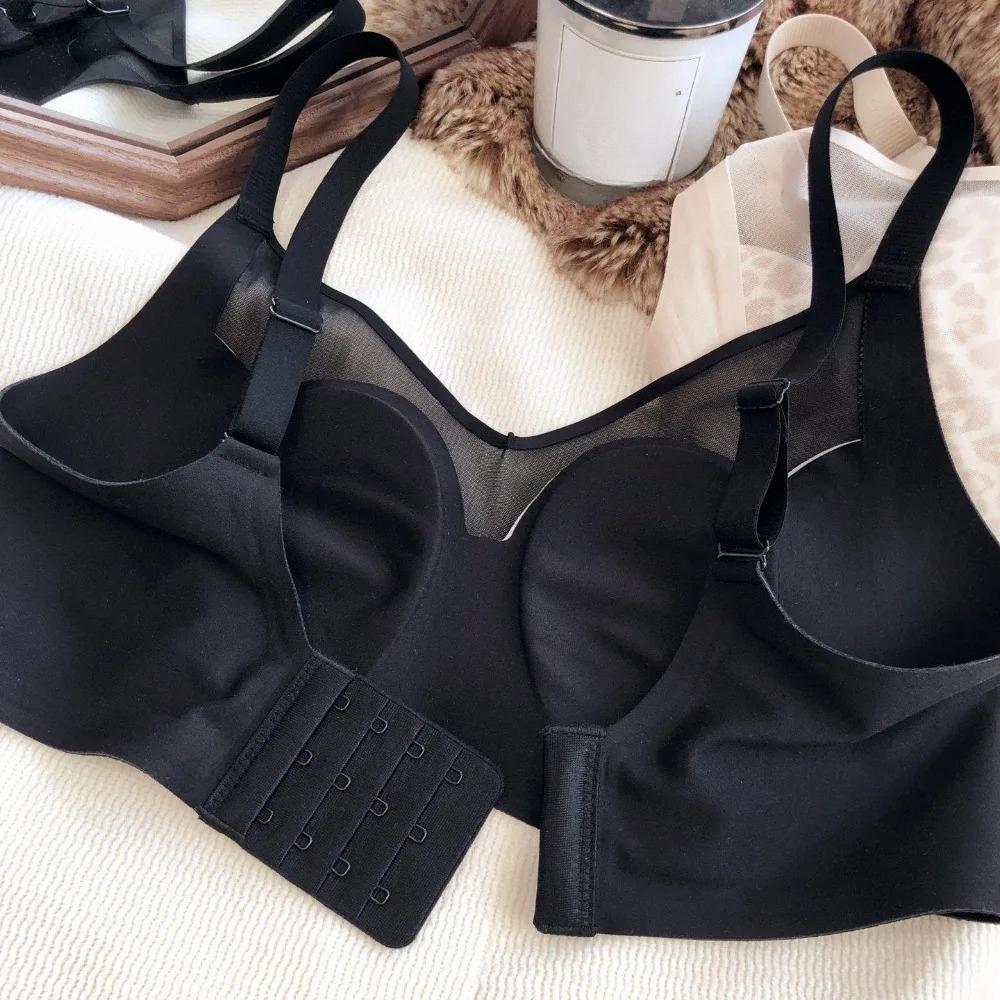 Women Seamless Underwear Sexy Lace Push Up Bra Fashion Leopard Print Wire Free Bras High Quality Thin Cup Breathable Lingerie