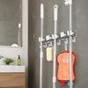 Clip Design Mop Holder Multi-Purpose Mop Broom Organizer Rack Wall Mounted Mop Clip  Kitchen