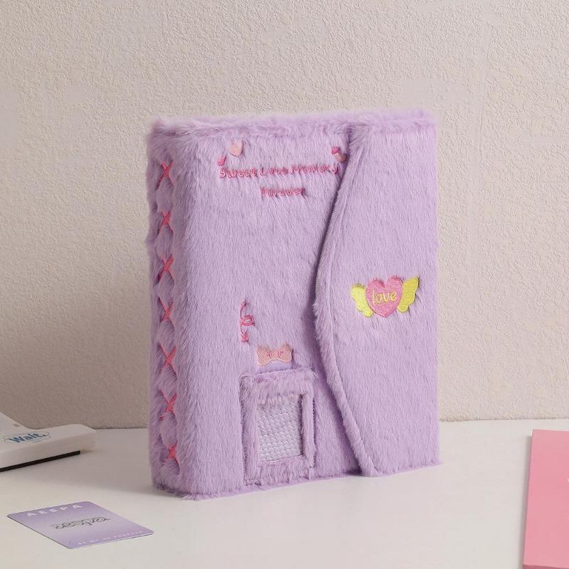 A5 Ins 3-inch Small Card Storage Plush Style Plush Photo Album Idol Album Cards Collection Binder Photocard Holder