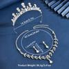 Bridal Crown Headwear Necklace Earrings Three-Piece Princess Birthday Crown Dress Accessories